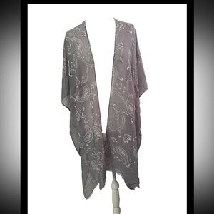 Kaftan Swimsuit Cover Up Open Front Lavender One Size Fits Most